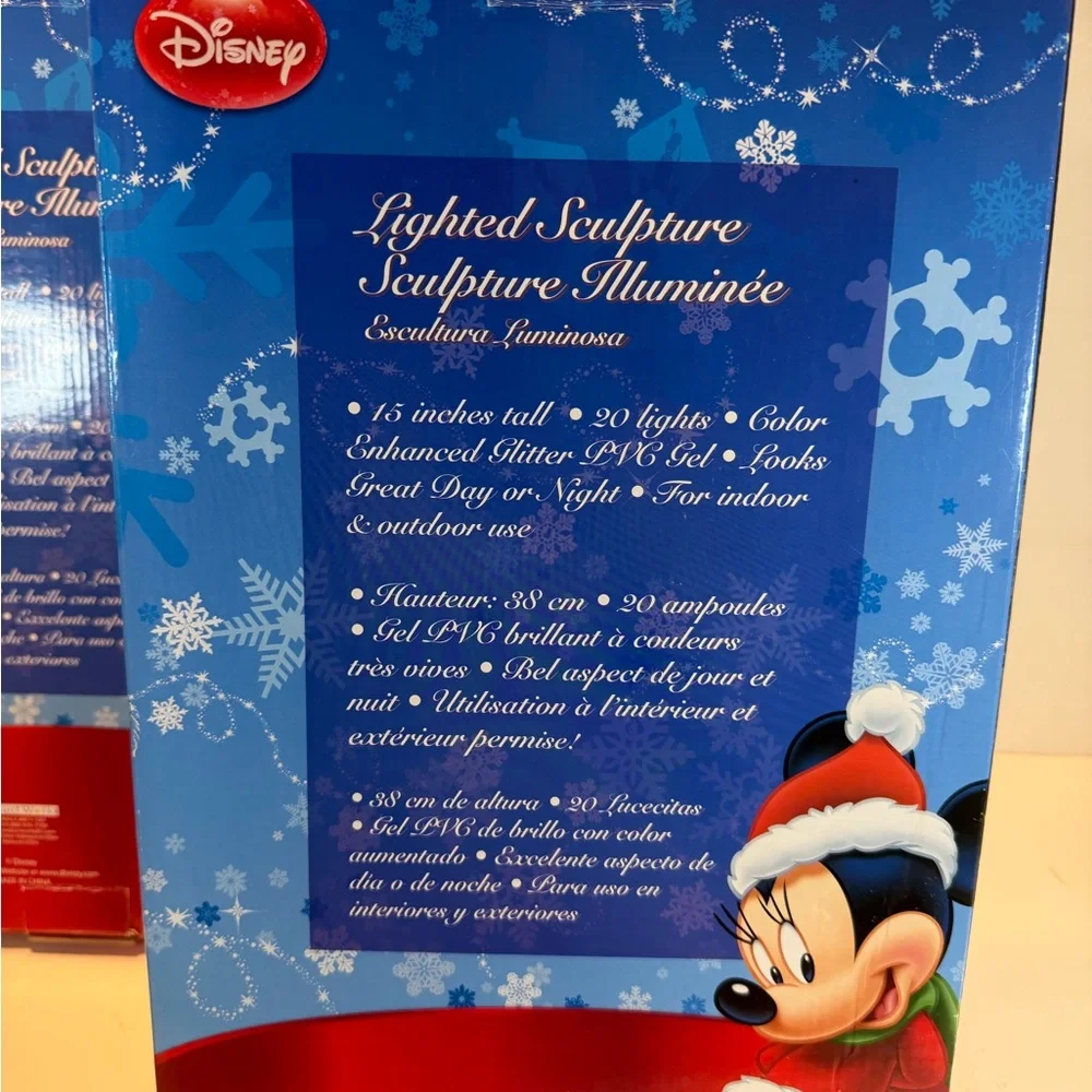 2 Disney MICKEY MINNIE MOUSE Lighted Sculpture 15